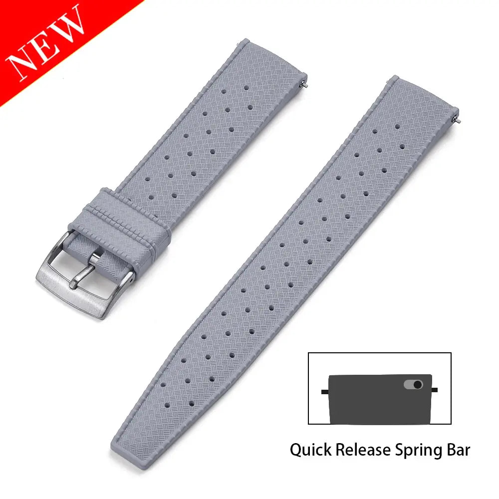 Premium Grade Tropical FKM Rubber Watch Strap for Seiko SRP7J1 STRAPS