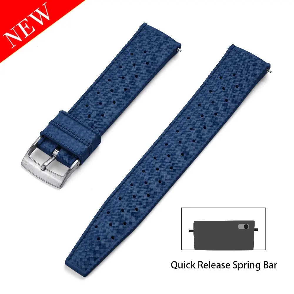 Premium Grade Tropical FKM Rubber Watch Strap for Seiko SRP7J1 STRAPS