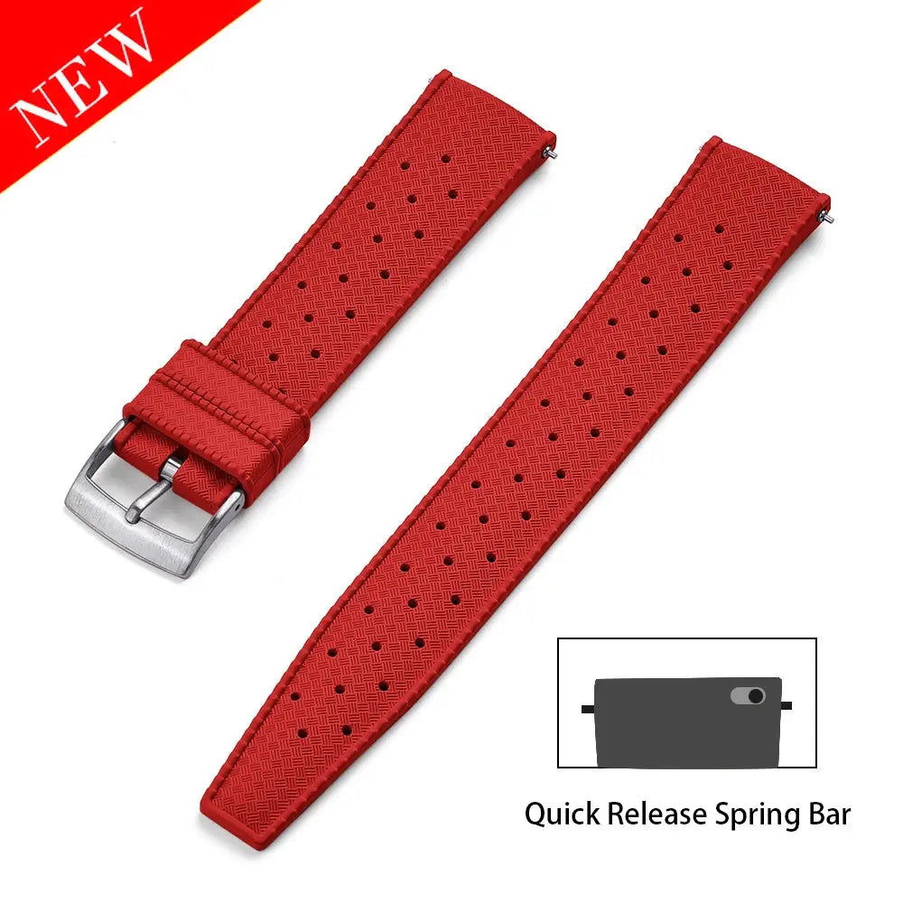 Premium Grade Tropical FKM Rubber Watch Strap for Seiko SRP7J1 STRAPS