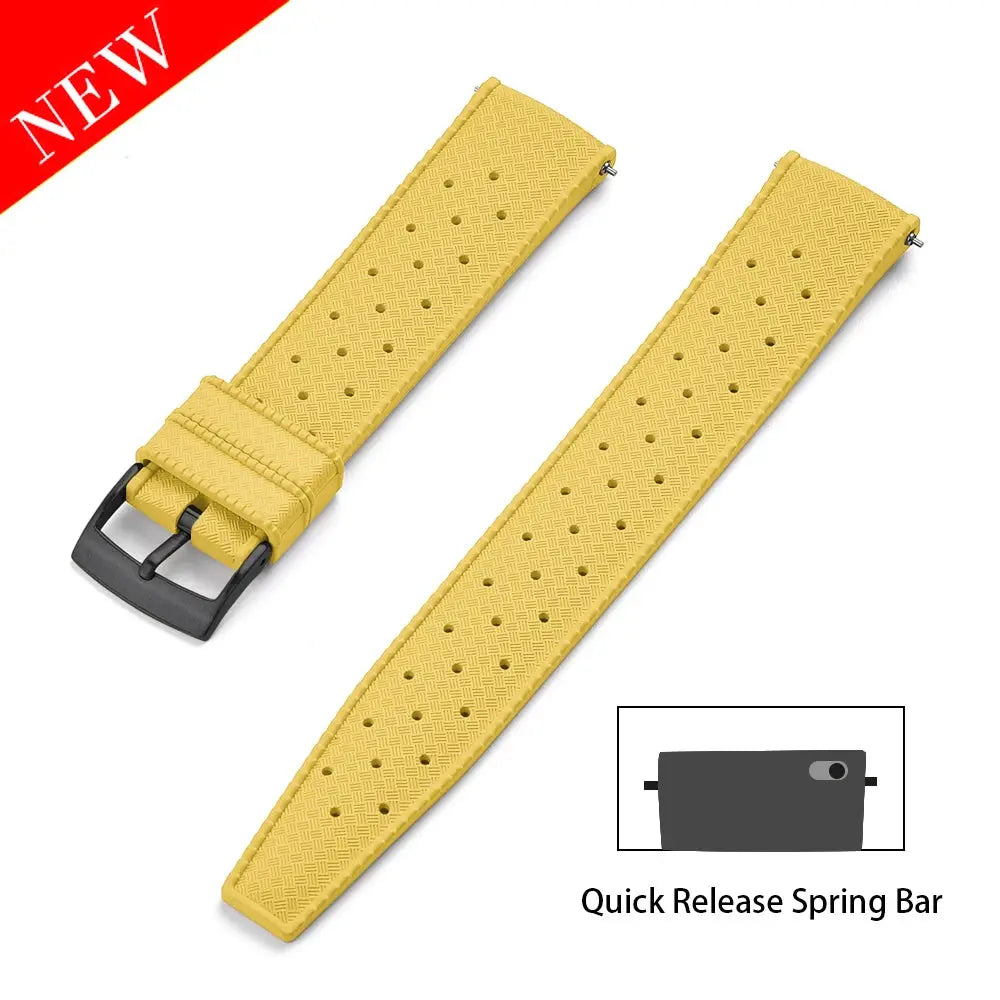Premium Grade Tropical FKM Rubber Watch Strap for Seiko SRP7J1 STRAPS