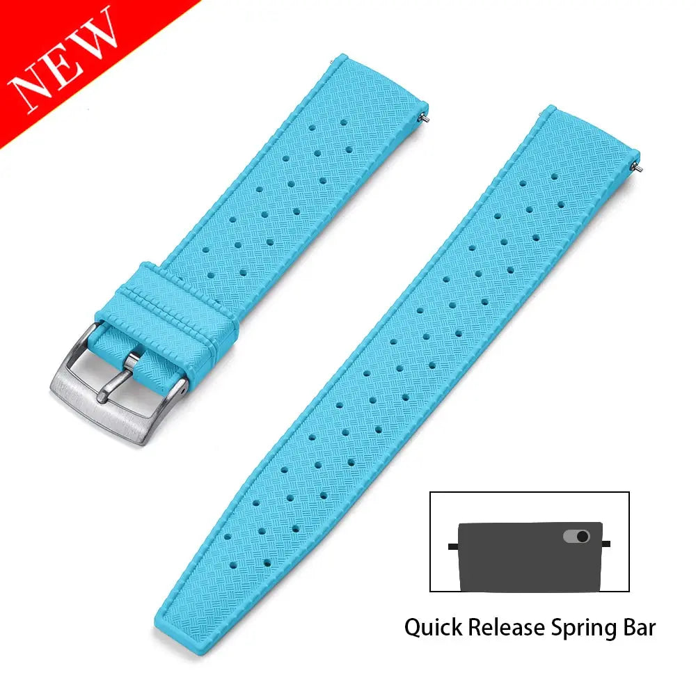 Premium Grade Tropical FKM Rubber Watch Strap for Seiko SRP7J1 STRAPS