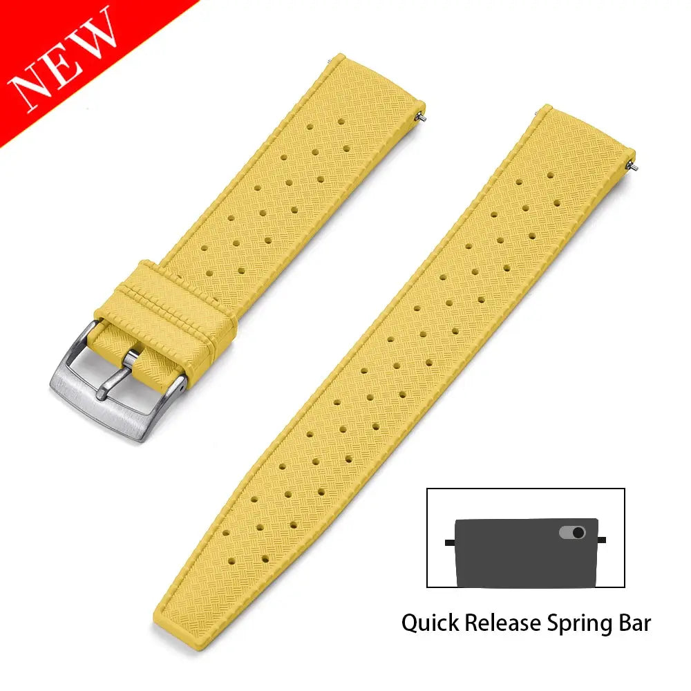 Premium Grade Tropical FKM Rubber Watch Strap for Seiko SRP7J1 STRAPS