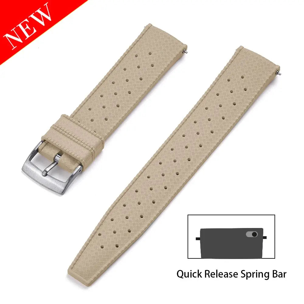 Premium Grade Tropical FKM Rubber Watch Strap for Seiko SRP7J1 STRAPS