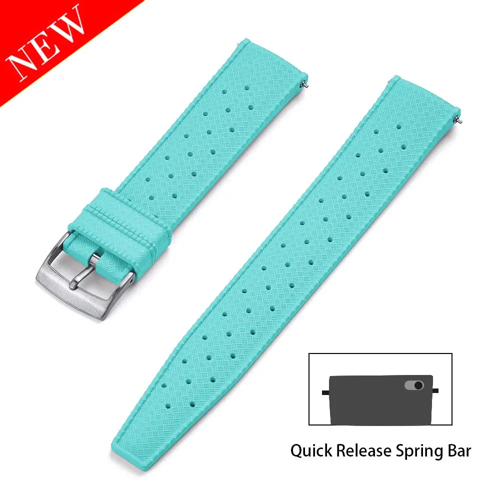 Premium Grade Tropical FKM Rubber Watch Strap for Seiko SRP7J1 STRAPS