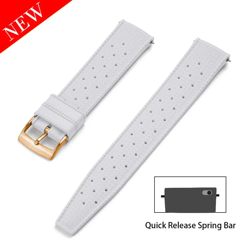 Premium Grade Tropical FKM Rubber Watch Strap for Seiko SRP7J1 STRAPS