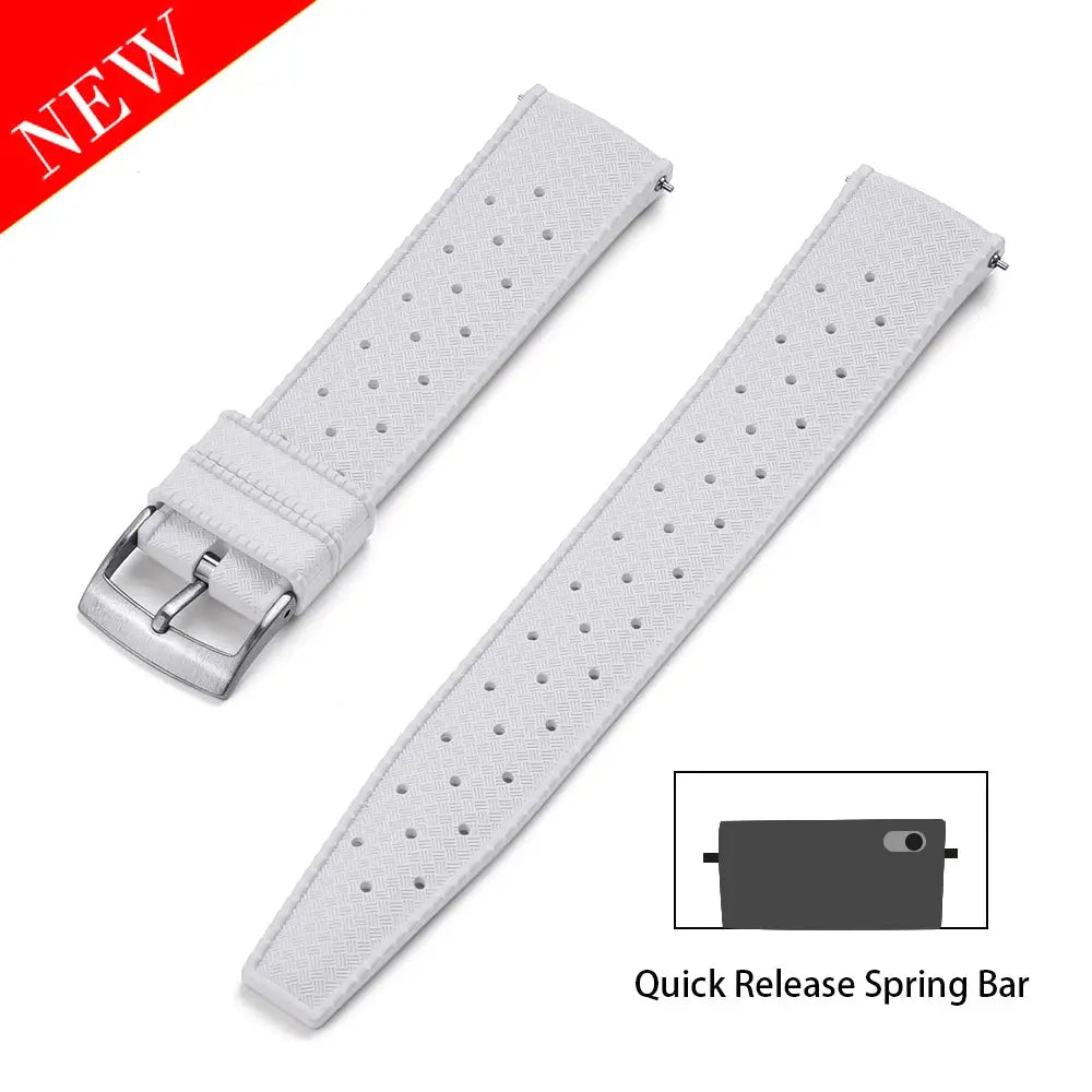 Premium Grade Tropical FKM Rubber Watch Strap for Seiko SRP7J1 STRAPS