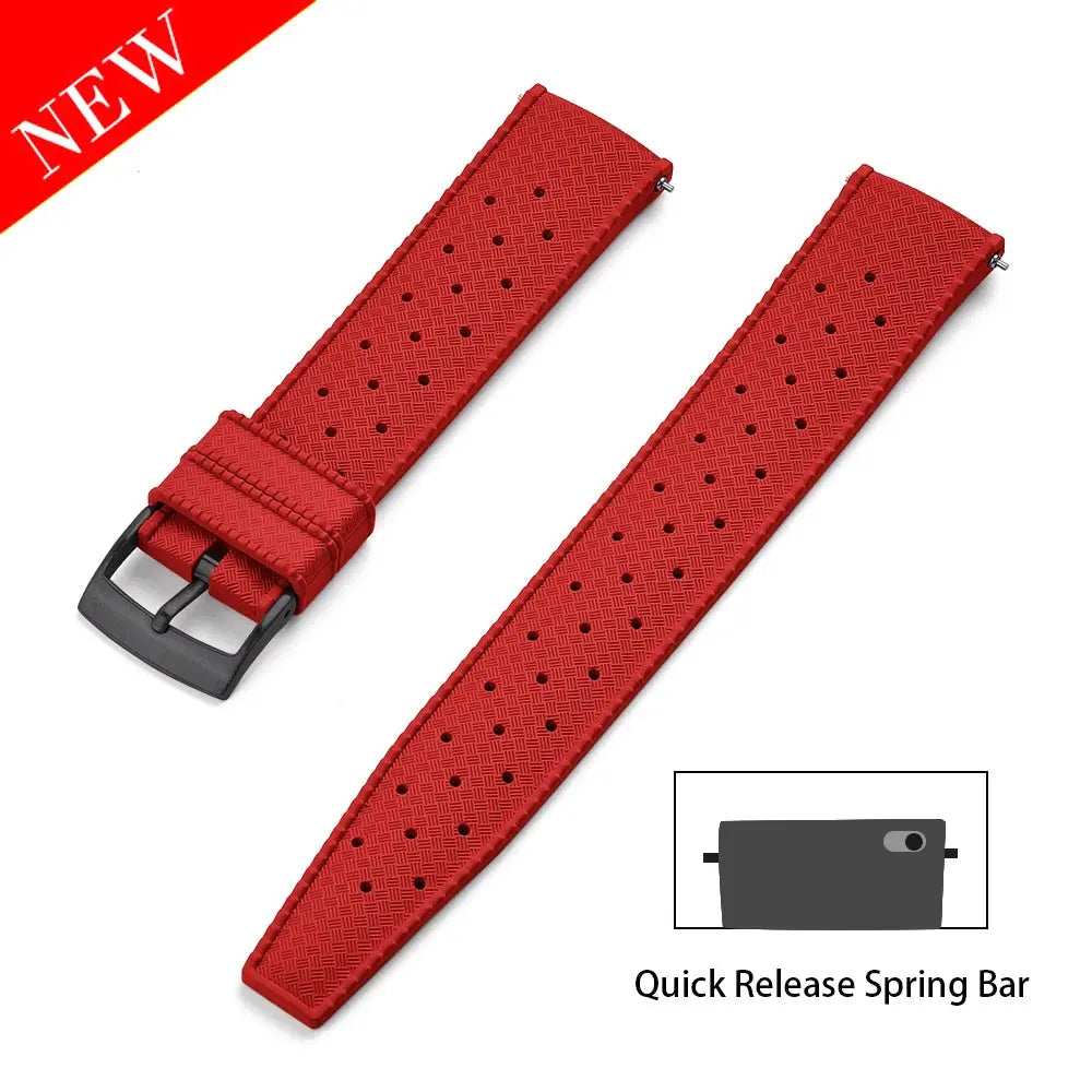 Premium Grade Tropical FKM Rubber Watch Strap for Seiko SRP7J1 STRAPS