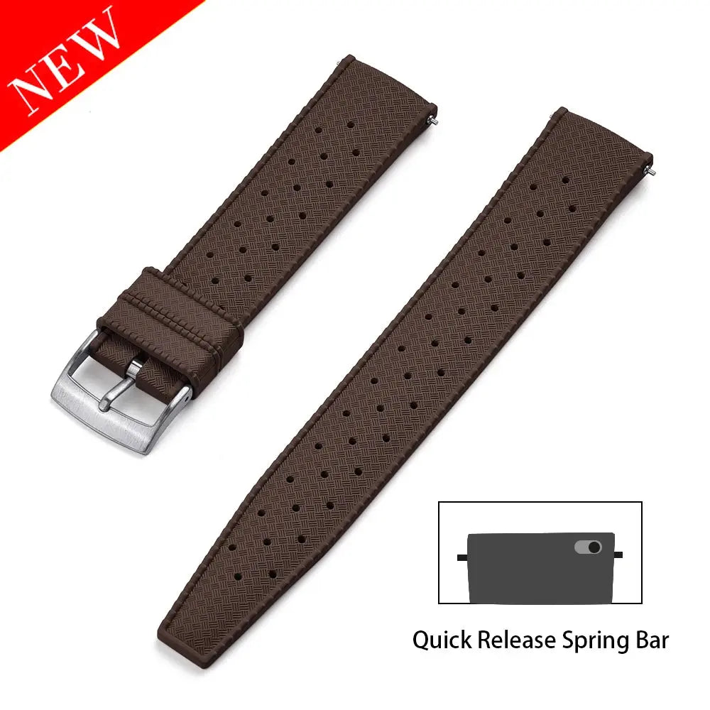 Premium Grade Tropical FKM Rubber Watch Strap for Seiko SRP7J1 STRAPS
