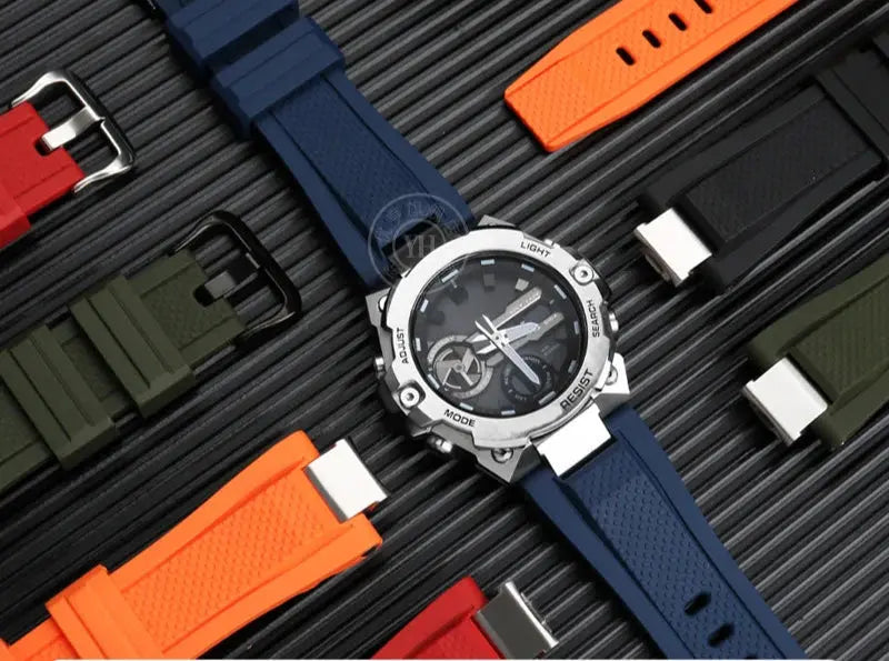 Premium Rubber Watchband For G-SHOCK GST-B400 GST-B400BD Steel Heart Silicone Strap STRAPS