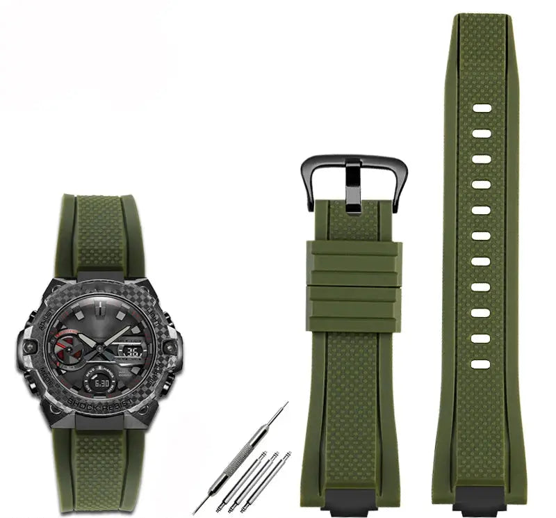 Premium Rubber Watchband For G-SHOCK GST-B400 GST-B400BD Steel Heart Silicone Strap STRAPS