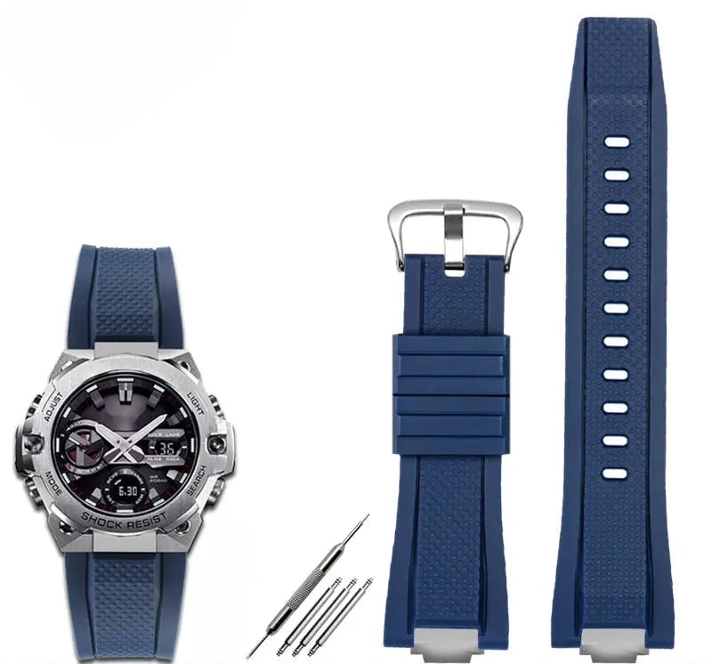Premium Rubber Watchband For G-SHOCK GST-B400 GST-B400BD Steel Heart Silicone Strap STRAPS