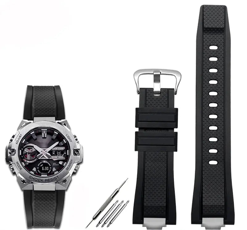 Premium Rubber Watchband For G-SHOCK GST-B400 GST-B400BD Steel Heart Silicone Strap STRAPS