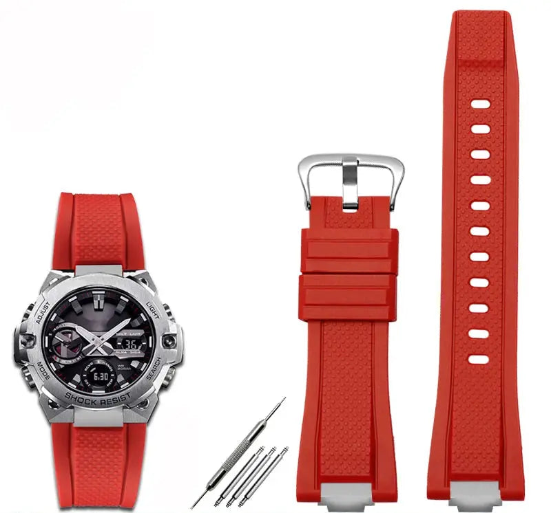 Premium Rubber Watchband For G-SHOCK GST-B400 GST-B400BD Steel Heart Silicone Strap STRAPS