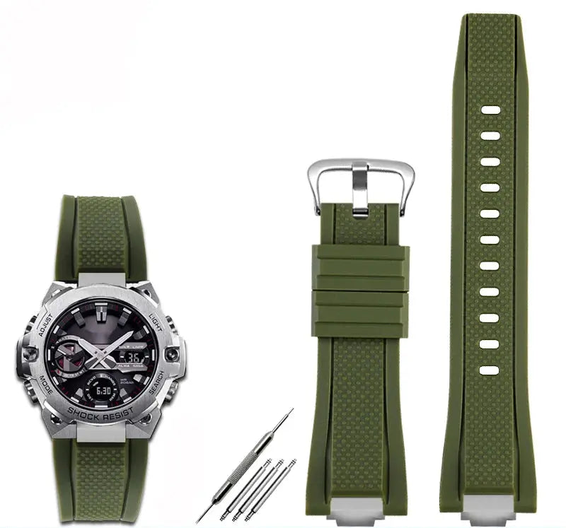 Premium Rubber Watchband For G-SHOCK GST-B400 GST-B400BD Steel Heart Silicone Strap STRAPS