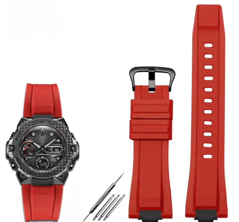 Premium Rubber Watchband For G-SHOCK GST-B400 GST-B400BD Steel Heart Silicone Strap STRAPS