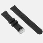 Premium Soft Rubber Waffle Watchband - 20/22mm - Seiko/Sport Watch - Black/Green - STRAPS