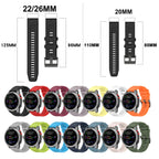 QuickFit Silicone Strap for Garmin Fenix, Forerunner, Tactix, Quatix, Enduro, D2 (20mm, 22mm, 26mm) STRAPS