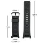 Resin Strap for Casio PROTREK PRG-240/PRG-40/PAG-40 – 21cm Band with Tool – Black Replacement STRAPS