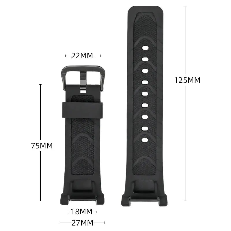 Resin Strap for Casio PROTREK PRG-240/PRG-40/PAG-40 – 21cm Band with Tool – Black Replacement STRAPS