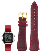 Retro Genuine Leather Watchband - 18mm Convex - Casio AE1200/AE1300/A158W/A168 - STRAPS