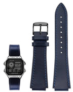 Retro Genuine Leather Watchband - 18mm Convex - Casio AE1200/AE1300/A158W/A168 - STRAPS