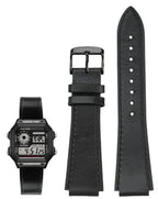 Retro Genuine Leather Watchband - 18mm Convex - Casio AE1200/AE1300/A158W/A168 - STRAPS