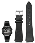 Retro Genuine Leather Watchband - 18mm Convex - Casio AE1200/AE1300/A158W/A168 - STRAPS