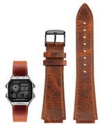 Retro Genuine Leather Watchband - 18mm Convex - Casio AE1200/AE1300/A158W/A168 - STRAPS