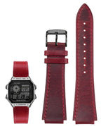 Retro Genuine Leather Watchband - 18mm Convex - Casio AE1200/AE1300/A158W/A168 - STRAPS