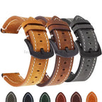 Retro Leather Watchband – Premium Calf Leather Strap for Samsung, Huawei & Traditional Watches - STRAPS