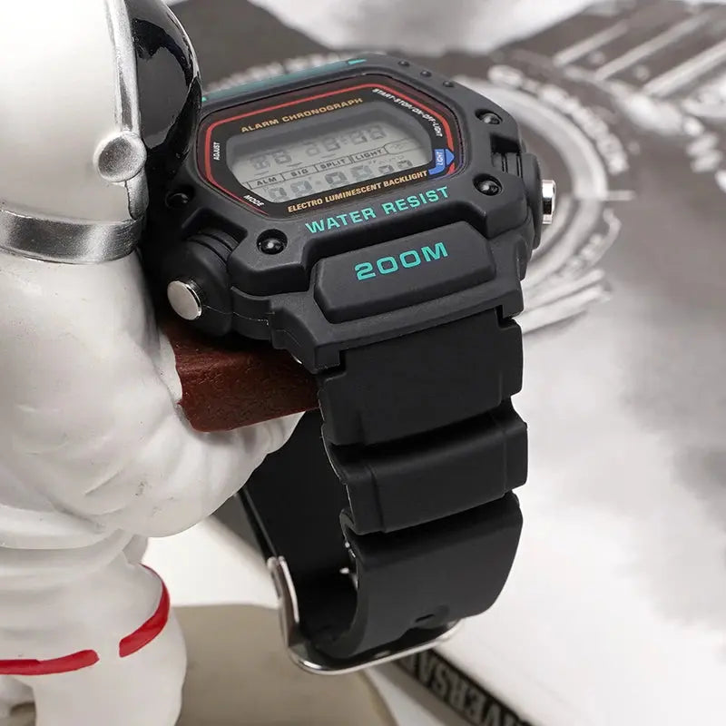 Rubber Strap for Casio DW-290/DW-340/AD-300 - Waterproof Resin Band + Tool - STRAPS