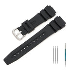 Rubber Strap for Casio DW-290/DW-340/AD-300 - Waterproof Resin Band + Tool - STRAPS