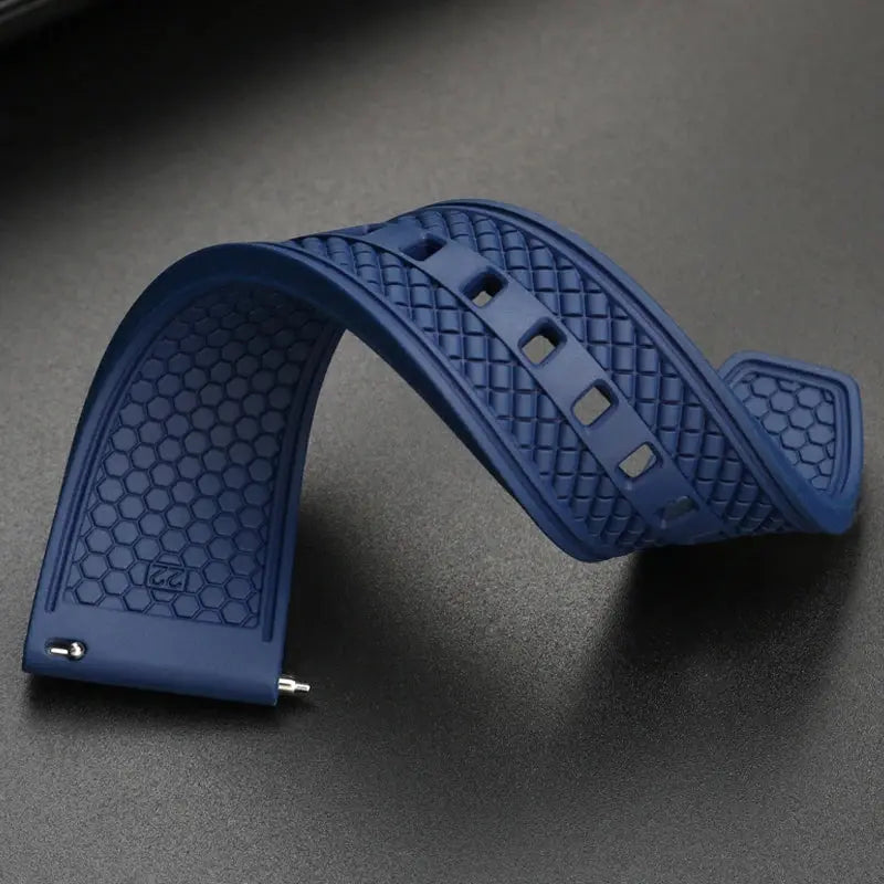 Rubber Waffle Watchband - 20/22mm - Seiko/IWC/Rolex Diver Style - Fluorine Rubber - STRAPS