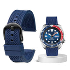 Rubber Waffle Watchband - 20/22mm - Seiko/IWC/Rolex Diver Style - Fluorine Rubber - STRAPS