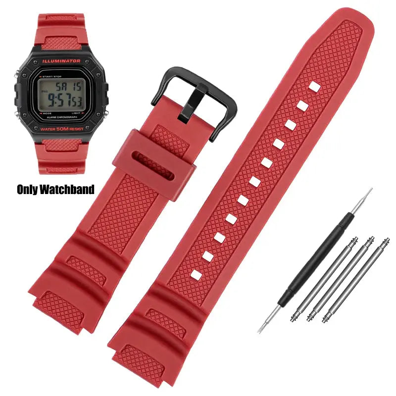 Rubber Watch Strap for Casio AE-1000W AE-1200WH 1300WH 1000W W-216H SGW500 F-108WH 18mm STRAPS