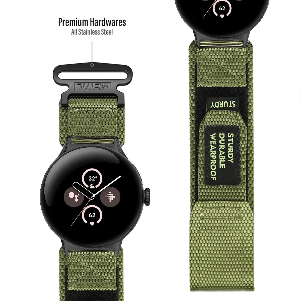 Rugged Tactical Nylon Strap for Google Pixel Watch (41mm & 45mm) STRAPS