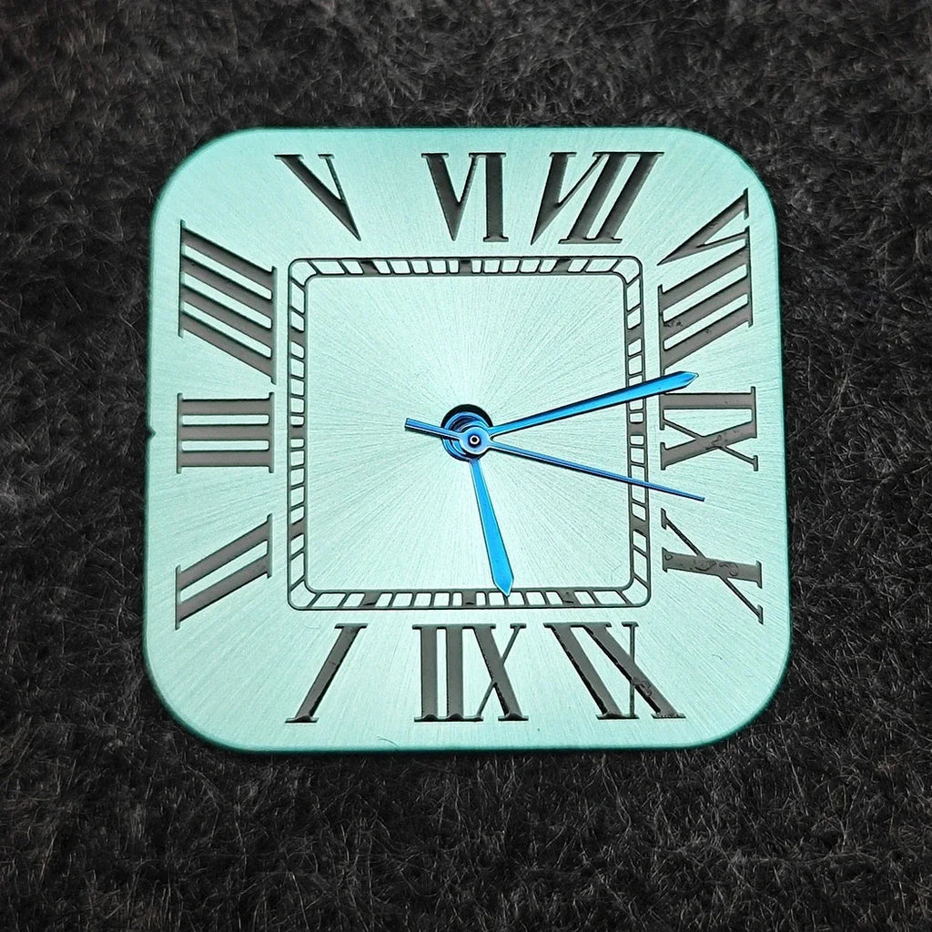 Square NH35 Watch Dial Set with Roman Numerals and Watch Hands for NH35 / NH36 STRAPS