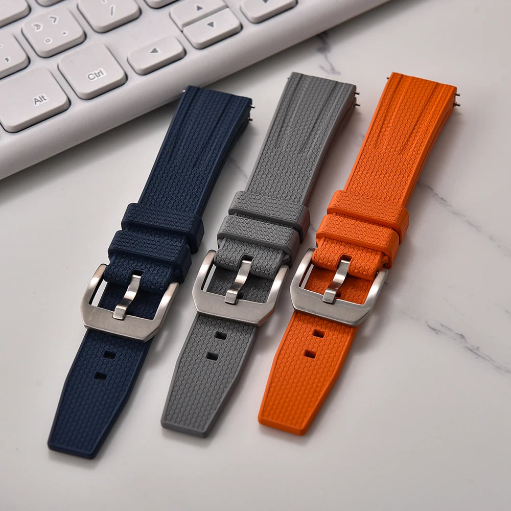 High-Grade FKM Fluororubber Diving Strap for Rolex, Omega, IWC & Seiko