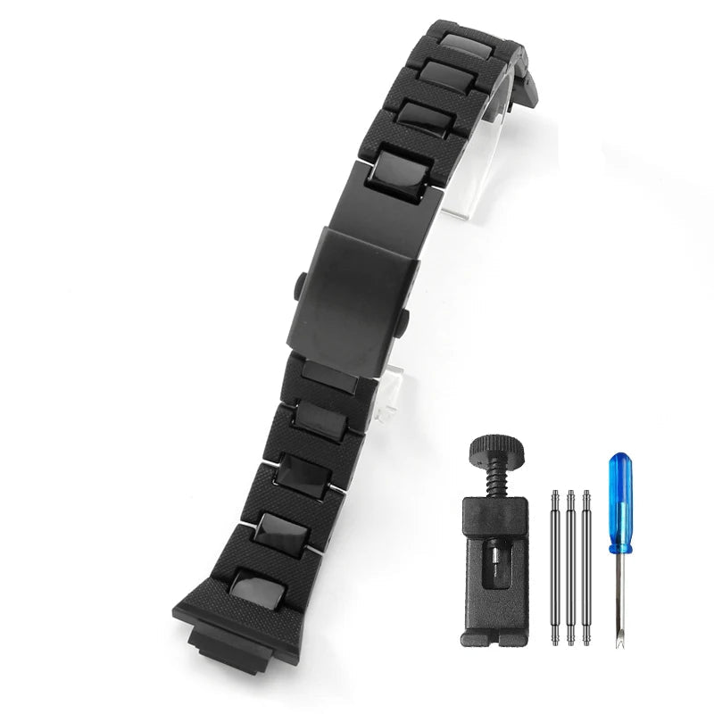 Watch Band for Casio G-Shock DW-5600 GW-M5610 DW-6900 GW-B5600 GMW-B5000 16mm Plastic Steel Bracelet