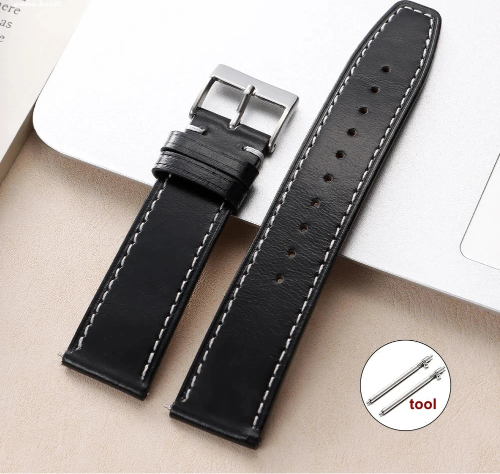Calfskin Genuine Leather Watchbands 20mm / 22mm Quick Release STRAPS