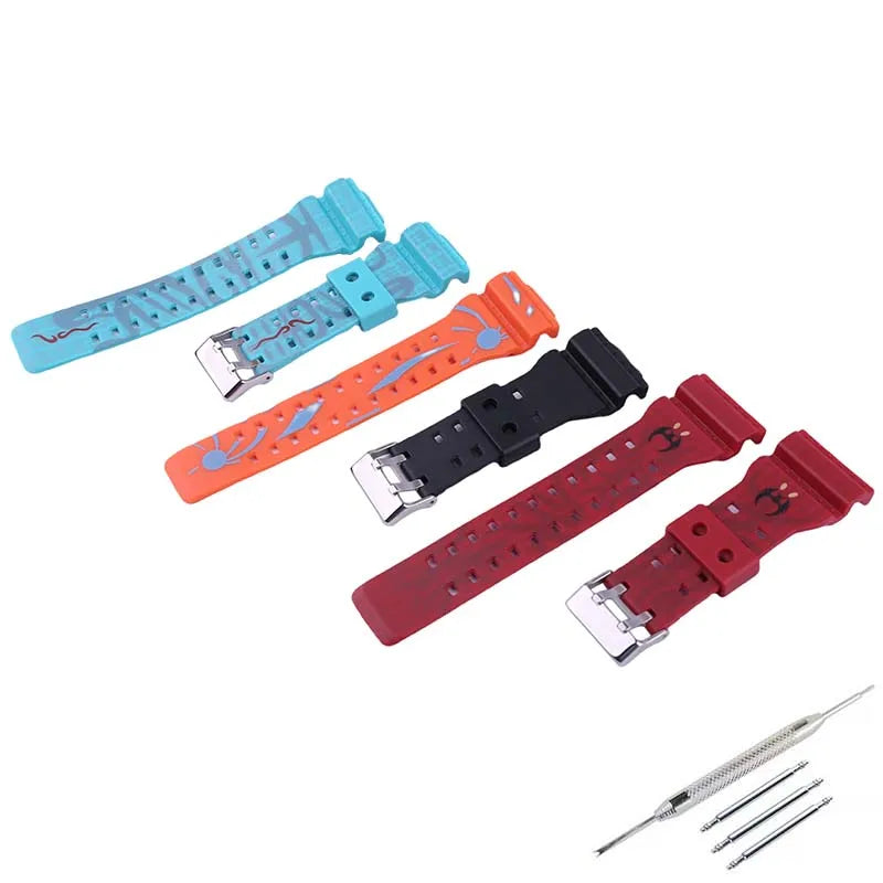 Resin Strap for CASIO G-SHOCK GD-100 GA-100 GA-110 GA-120 GA-130 GA-140 GA-150 GA-700 GA-710 GAX-100 GLS-100 GLS-8900 STRAPS