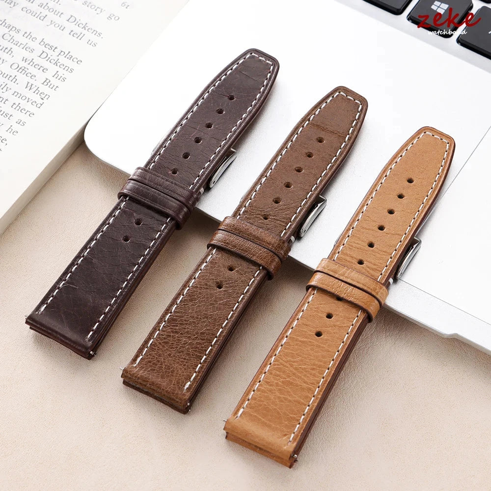 Calfskin Genuine Leather Watchbands 20mm / 22mm Quick Release STRAPS