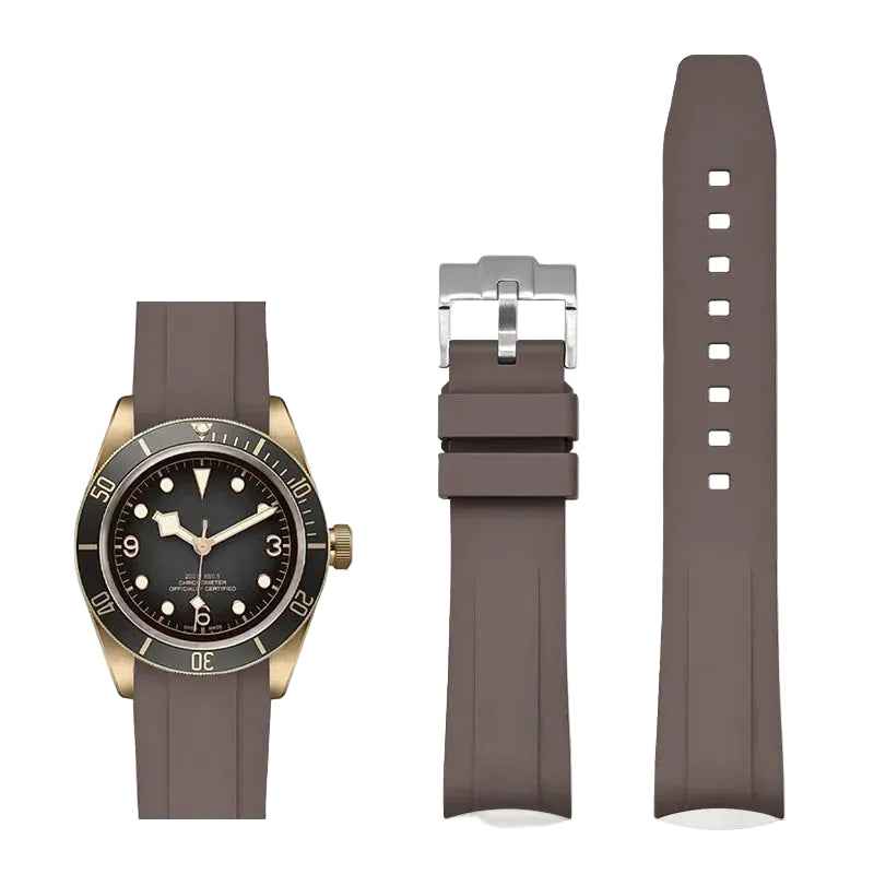 Tudor Black Bay & Pelagos FKM Curved Rubber Strap | 20mm Models