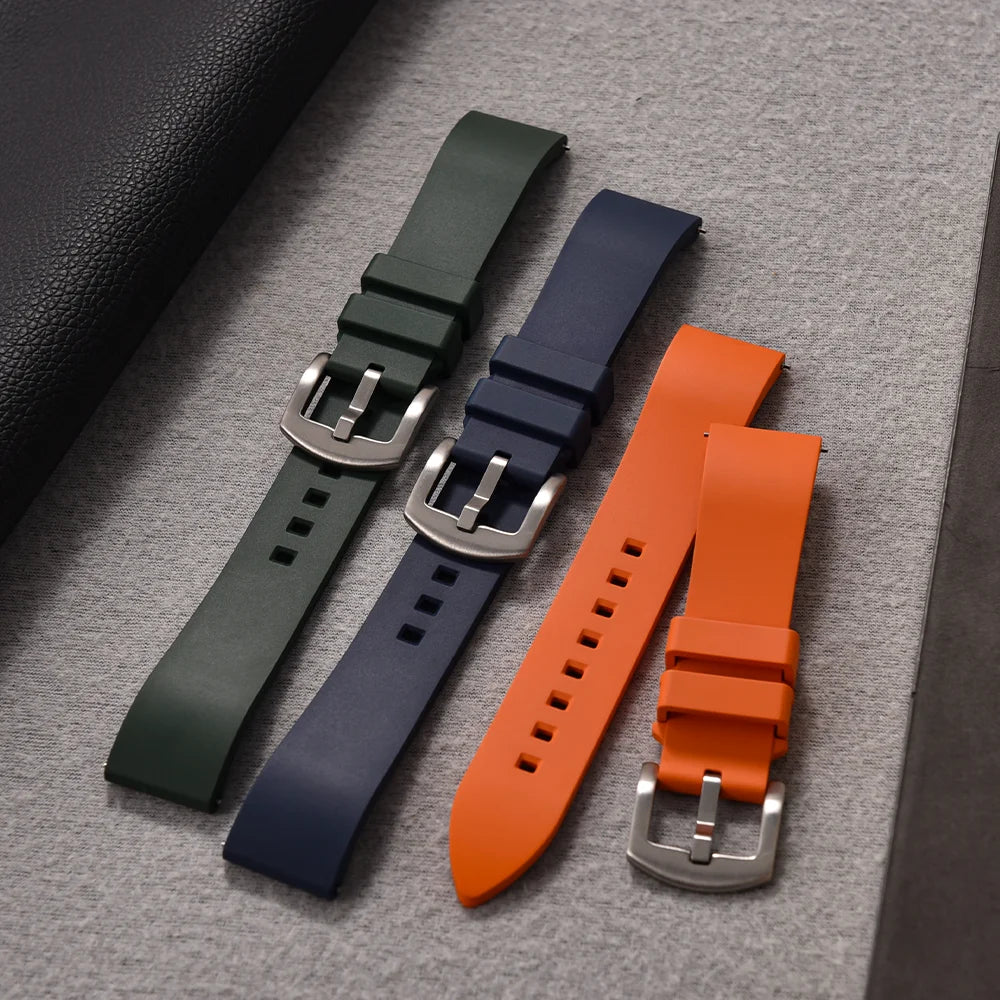 Premium FKM Rubber Watch Strap for Tissot, Seiko, and Omega Models STRAPS