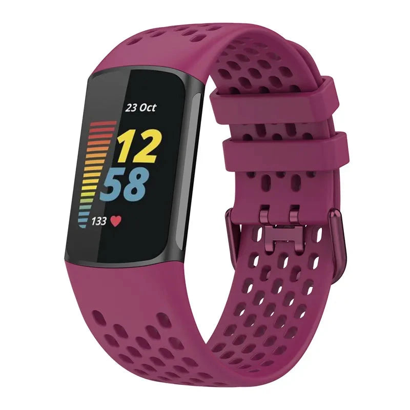 Breathable Soft Silicone Strap for Fitbit Charge 5 / 6 STRAPS