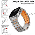 Apple Watch Ultra 3 Titanium & Magnetic Rubber Strap | Series 11 10 9 8 7 SE Models