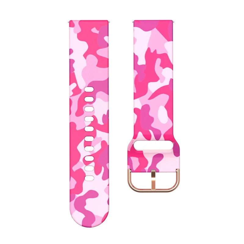 20mm 22mm Patterned Silicone Strap for Samsung Galaxy, Huawei & More STRAPS