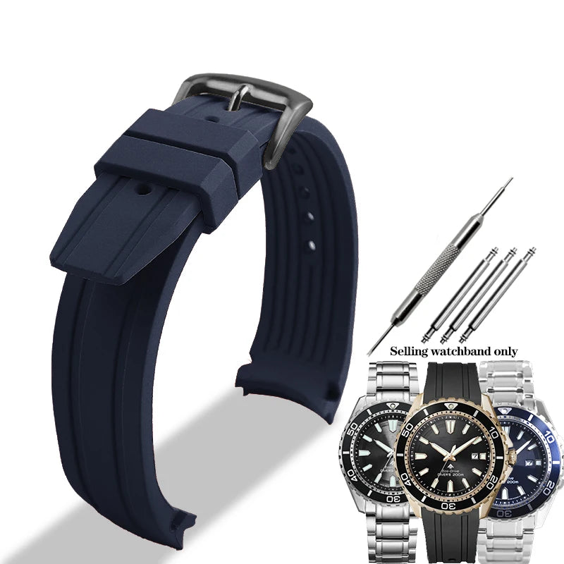 Citizen Promaster Curved Rubber Strap | BN0190 BN0191 BN0193 Models