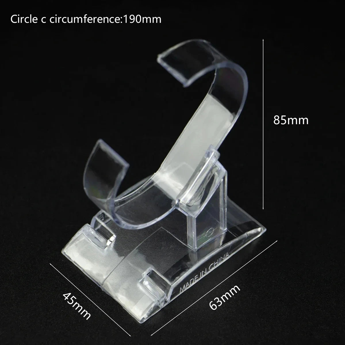 Transparent C-Shaped Bracelet & Watch Display Stand Organizer STRAPS
