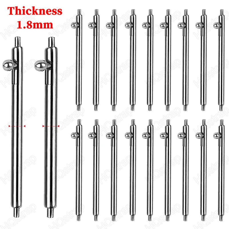 20pcs Stainless Steel Watch Band Spring Bars Quick Release Pins (12–24mm)